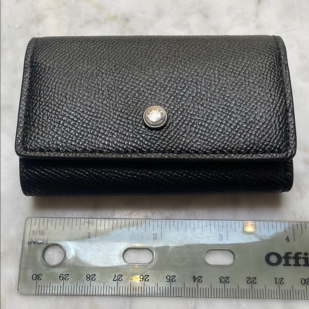 Coach Textured Black Leather Wallet